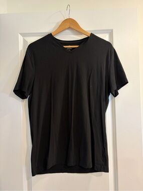 H&M Men's Black V-Neck Short Sleeve Tee